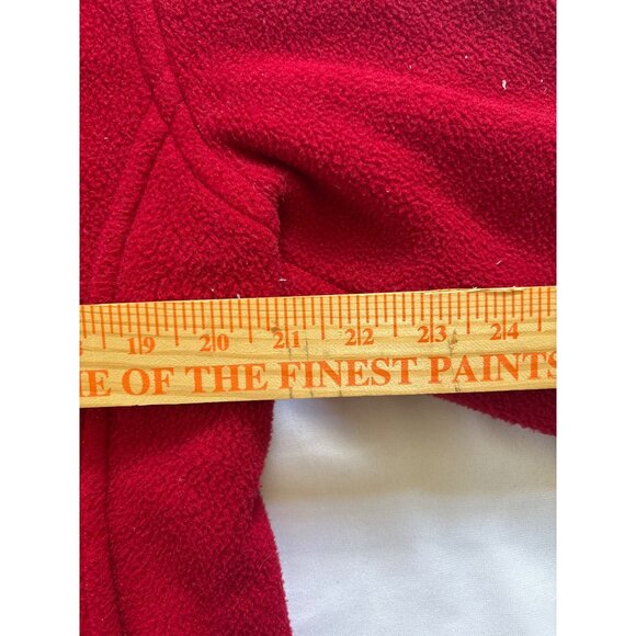 VTG L.L.Bean Womens Red Double-Breasted Fleece Jacket Size M - Picture 4 of 6